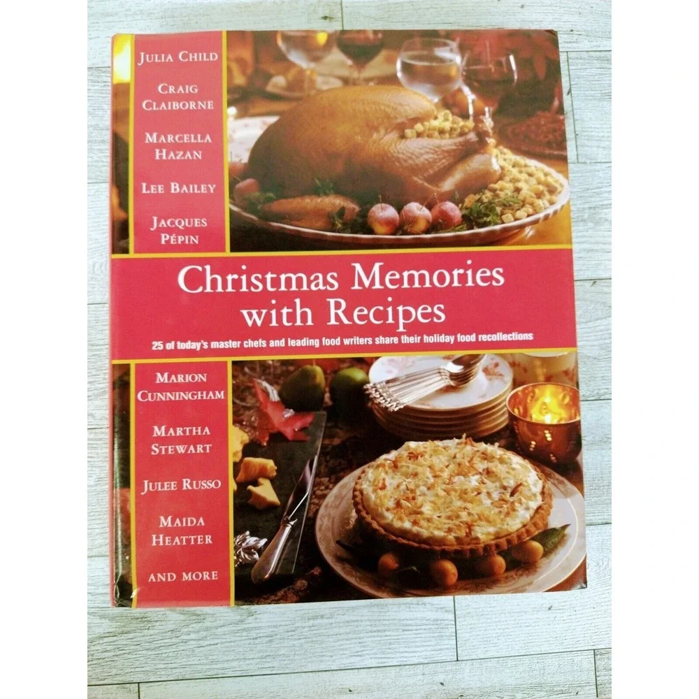 Christmas Memories with Recipes Cookbook Hardcover Book 1988